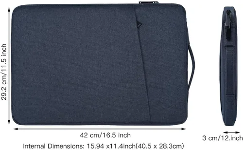 Miniatura 2 de Bolsa impermeable para tableta de dibujo compatible con Huion KAMVAS Pro 13 GT-133, XP-Pen Artist 12/13 Pro/14 (Azul marino)