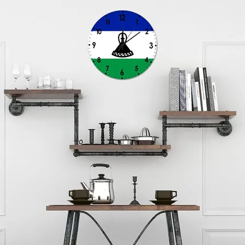 Miniatura 712 de Cheyan Reloj de pared con bandera de Canadá de 12 pulgadas, silencioso, sin tictac, de PVC, funciona con pilas, reloj redondo decorativo, regalo
