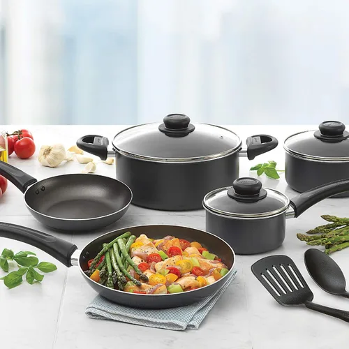 Miniatura 7 de GoodCook Everyday - Juego de utensilios de cocina antiadherentes de 10 piezas con utensilios, incluye sartenes, sartenes y cacerola, aluminio