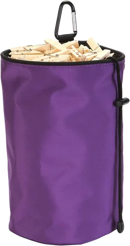 Bolsa de Pinzas para Ropa Colgante Organizador de Clavijas de Tendedero Bolsas de Almacenamiento, A Prueba de Polvo (Puper Ultra Violeta)