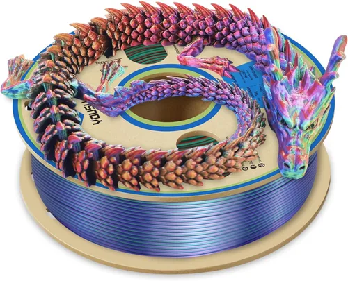 Miniatura 31 de Yousu Seda de Doble Color Filamento PLA para 3D Impresora Filamento Coextrusión PLA Multicolor Filamento PLA 1.75mm (± 0.03 mm) Compatible