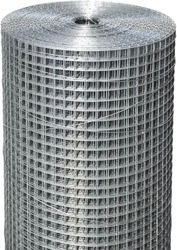 Tela de hardware de 1/2 pulgada de calibre 19, calibre 19 de 24 pulgadas x 100 pies, cercado de alambre soldado galvanizado para plantas de malla de