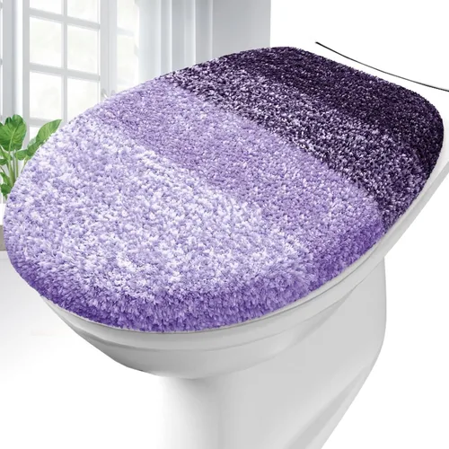 Miniatura 26 de OLANLY Funda de Asiento de Inodoro de Microfibra Suave para Baño, Fundas Lavables a Máquina, 17.5x15 Pulgadas, con Soporte de Goma que se Mantiene