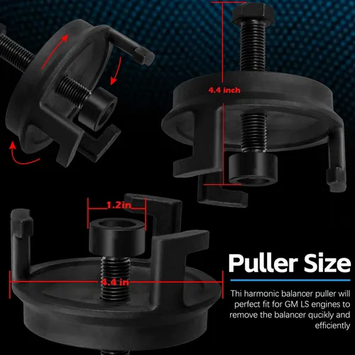 Miniatura 7 de Para GM LS Extractor de Equilibrador Armónico 25264 Extractor de Polea de Manivela para Chrysler Jeep Dodge, Extractor de Amortiguador Armónico