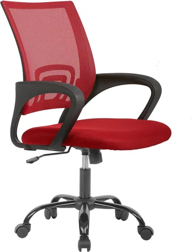 Miniatura 9 de Silla de oficina en casa, silla de escritorio ergonómica, silla de computadora de malla con soporte lumbar, reposabrazos, sillas de escritorio Negro