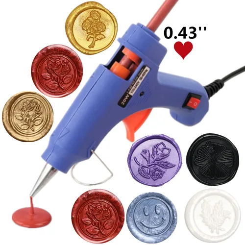 Miniatura 6 de Varillas de sellado de cera plateada, 20 varillas de sellado de cera para pistola de pegamento de 0.43 pulgadas, ideal para sello de cera
