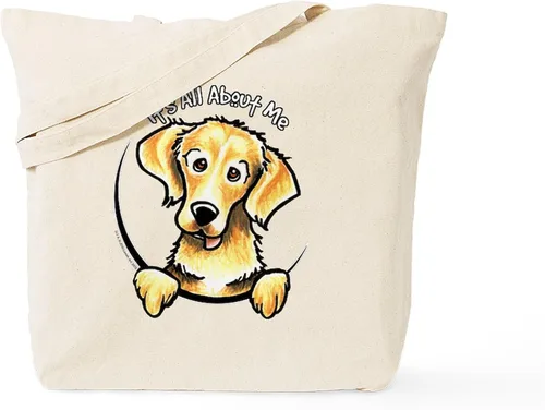 Miniatura 12 de CafePress Golden Retriever - Bolsa de lona natural para mamá, bolsa de compras reutilizable