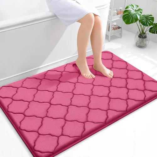 Miniatura 41 de OLANLY Alfombra de Baño de Espuma Viscoelástica de 24 x 16 pulgadas, Ultra Suave y Absorbente, Alfombras de Baño Antideslizantes, Cómodas, Lavables