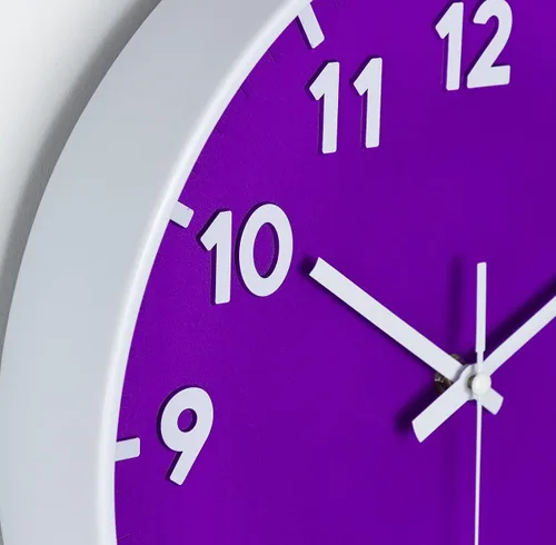 Miniatura 9 de JENLYSTIME Reloj de pared moderno con número 3D de 12 pulgadas para interiores y exteriores, esfera redonda brillante y colorida, cuarzo silencioso