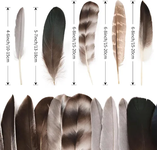 Miniatura 3 de MAOFENG 20 plumas naturales de faisán, 5 estilos de 5 a 9 pulgadas, 5.1-9.1 in para manualidades, boda, hogar, fiesta, sombrero, arreglos florales