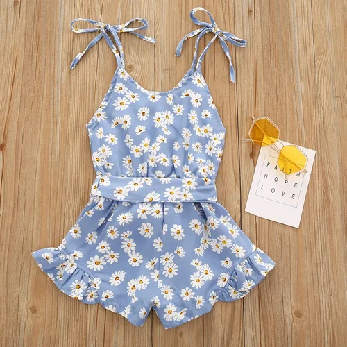 Miniatura 3 de Ropa de niña pequeña de verano lindo halter mameluco de 6 meses a 5 años