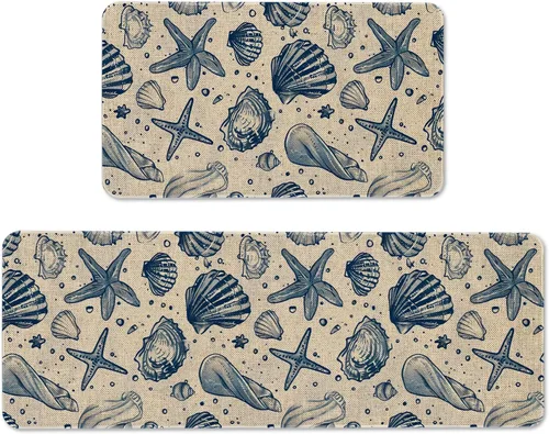 Miniatura 47 de Mloabuc® Tapete decorativo de flores, tapetes de cocina de arpillera de arpillera para mujer, accesorios de cocina para exteriores, 17 x 30 pulgadas