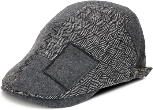 Miniatura 9 de M MOACC Hombres Newsboy Gorras de algodón con hebilla ajustable Boina Sombrero Plano Conducción Cabbie Gatsby Sombreros