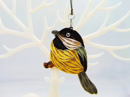 Miniatura 7 de Colección Quilling Bird Lovers – Adornos de quilling hechos a mano para amantes de los animales, decoraciones para el hogar y días festivos, dijes