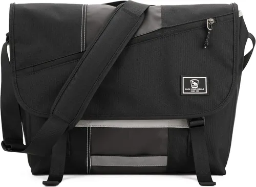 OIWAS Bolsa tipo mensajero para hombre, 15.6 pulgadas, para laptop, bolsa cruzada para hombre, maletín para computadora, grande, trabajo, viajes,