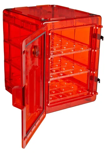 Miniatura 4 de SP Bel-Art Secador Clear 3.0 Gas-Purge - Armario desecador de purga de gas, 1.55 pies cúbicos ámbar con puertos de gas, diseño de cámara desecante