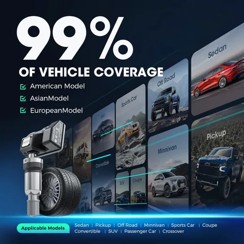 Miniatura 4 de Autel Sensor TPMS, sensor MX-2 en 1 (315 MHz + 433 MHz) para el 99% de los automóviles, programación inalámbrica 100% clonable, igual que