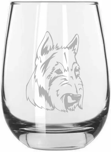 Miniatura 369 de Sakhalin Husky Dog - Copa de vino grabada personalizada de 15.25 onzas sin tallo