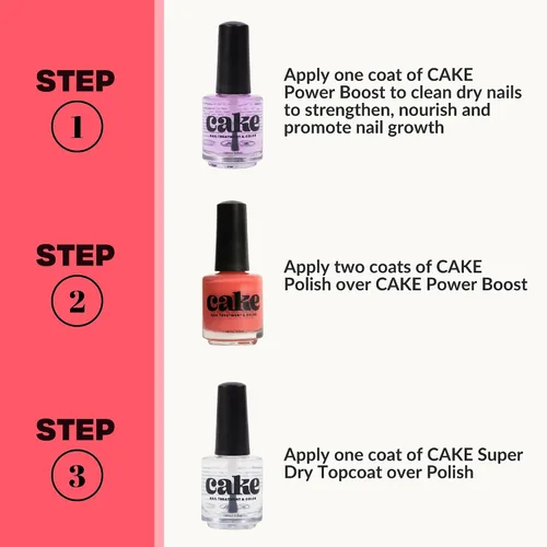 Miniatura 4 de Cake - Esmalte de uñas no tóxico, fortalecedor de uñas, fortalecedor y crecimiento de uñas, reparación de uñas para uñas dañadas, esmalte de uñas