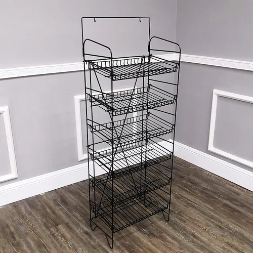 Miniatura 3 de FixtureDisplays® Pantalla de alambre para papas fritas, aperitivos, cajas de alimentos envasados, frascos, latas, bebidas, camisetas de cerveza