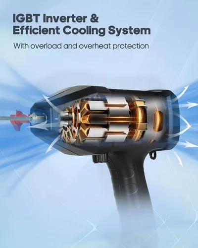 Miniatura 4 de Máquina de soldadura de mano, máquina de soldadura eléctrica portátil, soldadura de arco portátil de 110 V con inversor IGBT 6 ajuste de corriente