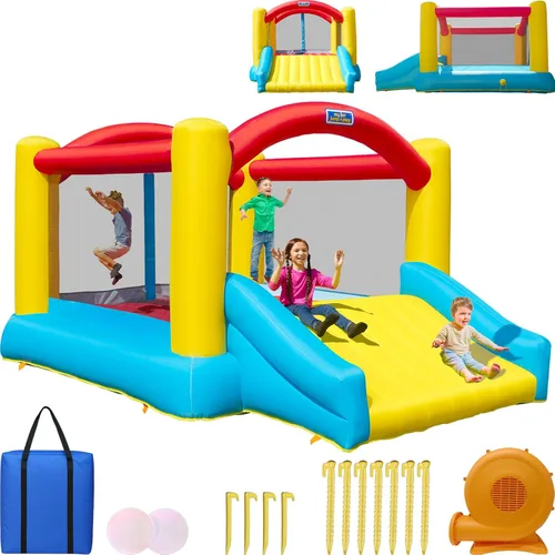 Sportspower My 1st Jump N Play - Casa inflable con tobogán, resistente, certificado ASTM, gorila grande para interiores y exteriores para niños con