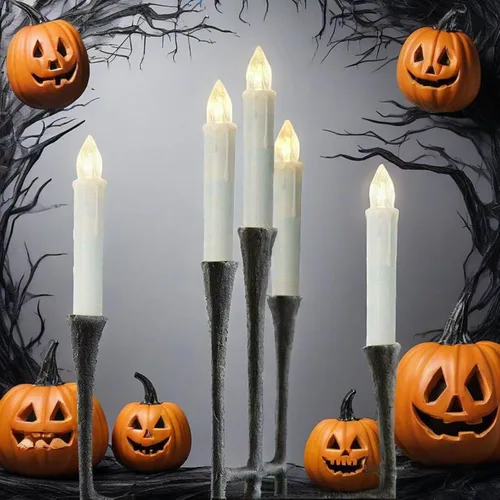 Miniatura 2 de Velas LED cónicas sin llama, con control remoto X-D, velas LED a batería, para decoración de fiesta de Harry Potter, boda, Navidad, decoración