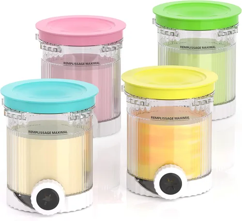 Pintas y tapas Creami Swirl NC701 NC701C Compatibles con Ninja Swirl CREAMi para helados y helado suave (Serie NC700), de grado alimenticio y aptas