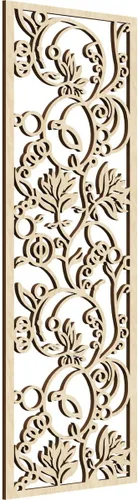 Miniatura 65 de 9 3/8"W x 24 3/8"H x 1/4"T Caspio Decorativos Paneles De Pared De Madera De Calado, Roble Rojo rojo (Red Oak)