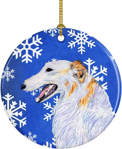 Miniatura 122 de Caroline's Treasures Cavalier Spaniel - Adorno de cerámica para colgar en el árbol de Navidad, para el hogar, Navidad, fiestas, regalo, 3 pulgadas