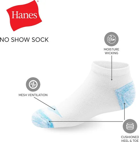 Miniatura 2 de Hanes Calcetines Cool Comfort para niñas, paquete de 12 pares