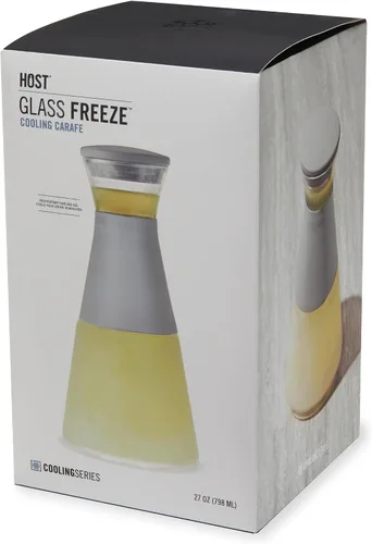 Miniatura 13 de HOST Recipientes de vidrio FREEZE para refrigerador, botellas de jugo de vidrio con tapas, jarra de agua de vidrio con gel refrigerante, 27 onzas