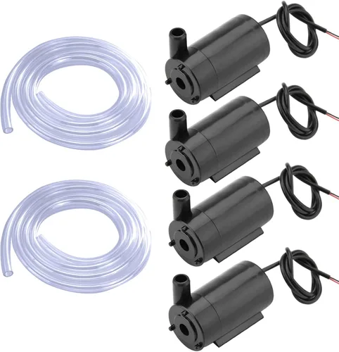 Miniatura 9 de 3 piezas DC 3-5V USB Micro sumergible Mini bomba de agua para acuarios, tanque de peces, estanque, fuente, hidropónica, jardín (blanco)