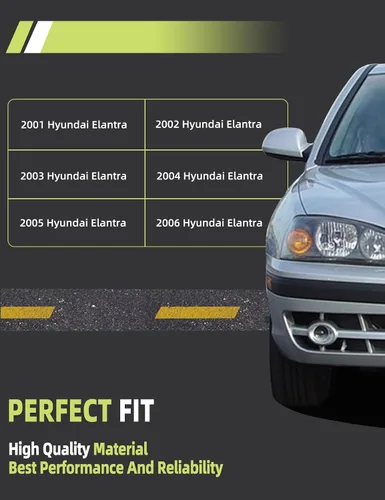 Miniatura 6 de Manija de puerta exterior delantera izquierda lado del conductor compatible con Hyundai Elantra 2001 2002 2003 2004 2005 2006 Reemplazo # 82650-2D000
