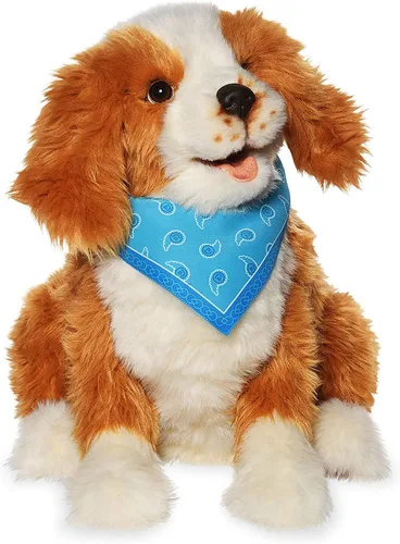 Joy for All - Cachorro Pecoso - Pelaje Suave al Tacto Marrón y Blanco - Mascotas Compañeras Interactivas Realistas y Vivaces