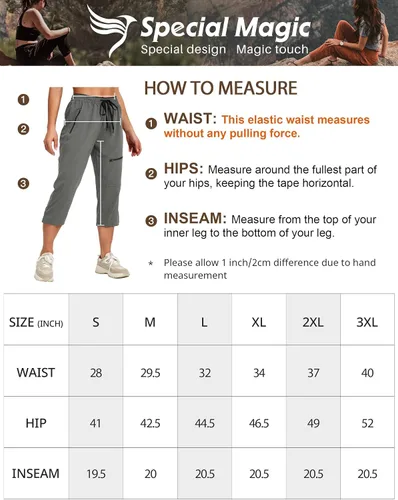 Miniatura 6 de SPECIALMAGIC Womens Hiking Pants Lightweight Quick Dry Cargo Pants Water Resistant Travel Work Pant