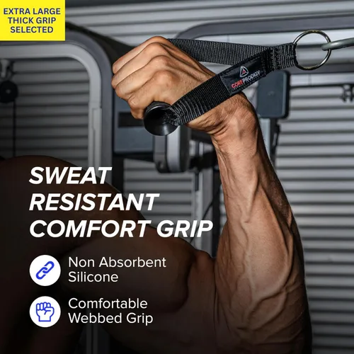 Miniatura 5 de Core Prodigy Asas de ejercicio resistentes - Accesorios de agarre para poleas de máquinas de cable, equipos de gimnasio, bandas de resistencia