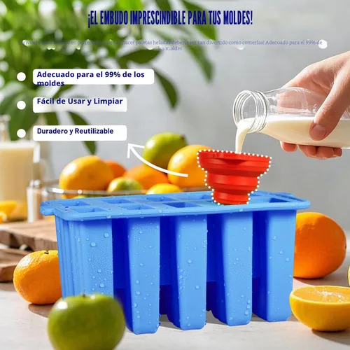 Miniatura 4 de Moldes de silicona para paletas, moldes de paletas de grado alimenticio para niños, molde de paletas caseras, molde de helado sin BPA