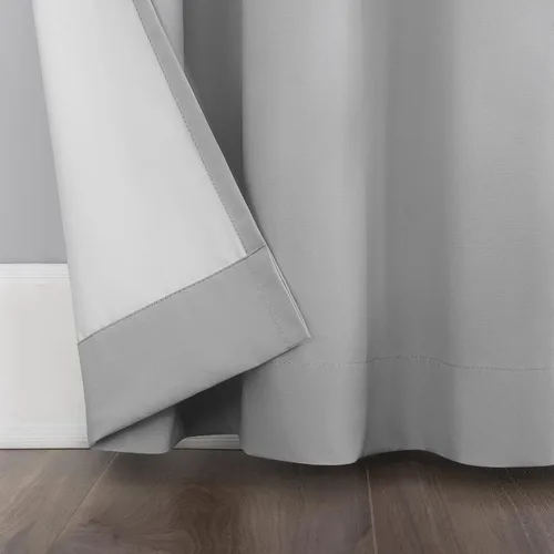 Miniatura 5 de Sun Zero Cyrus - Par de paneles de cortinas térmicas 100 % opacas con ojales, 40 x 84 pulgadas Gris plateado