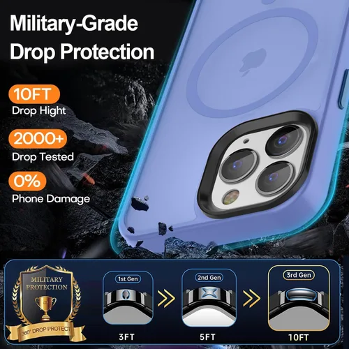 Miniatura 203 de Fuerte magnético para iPhone 11, compatible con Magsafe, [resistente a caídas de 13 pies] Funda trasera translúcida mate con sensación de piel