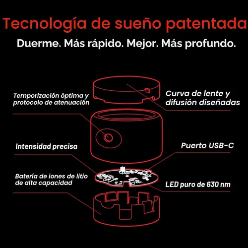 Miniatura 5 de Dispositivo de Terapia de Luz Roja Helight para Dormir – Lámpara de Luz Roja Pura de 630nm para Ayudar al Sueño y Apoyar la Relajación Profunda