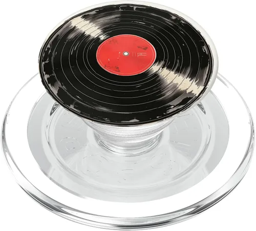Miniatura 7 de Reproductor de discos de vinilo rojo coleccionista de vinilo retro amante de la música PopSockets PopWallet para MagSafe