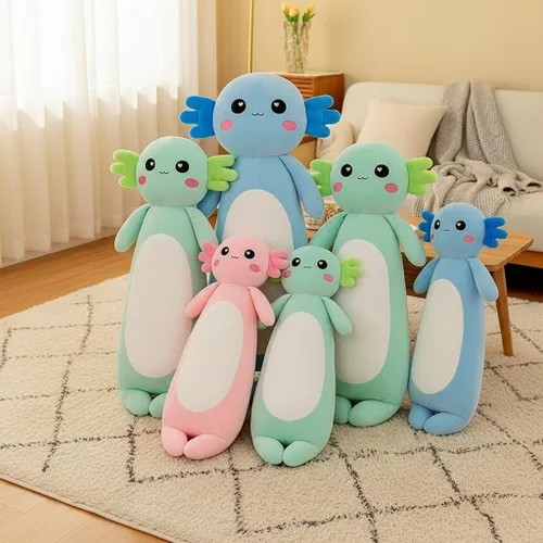 Miniatura 5 de Kekeso - Peluche largo de Axolotl, almohada de felpa de salamandra, peluche suave de Axolotl para niños y niñas, regalos para Navidad