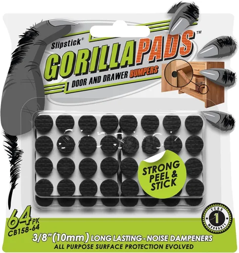 Miniatura 18 de Slipstick GorillaPads - Almohadillas antideslizantes para muebles/pies agarradores, protectores de piso de goma autoadhesivos (juego de 16 unidades)