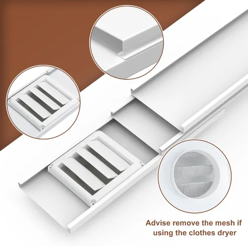 Miniatura 4 de BJADE'S Kit de ventana de ventilación de secadora para manguera de ventilación de secadora de 4 pulgadas con cubierta de ventilación de secadora al