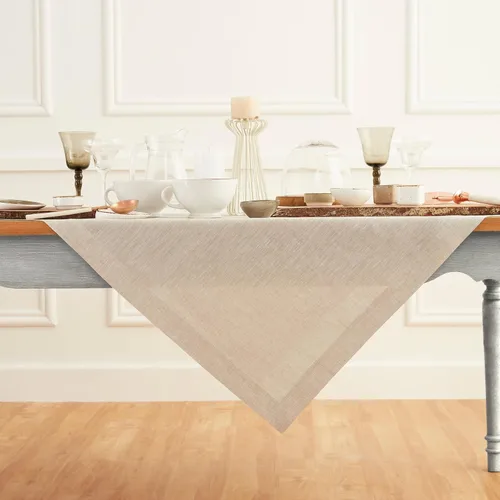 Miniatura 29 de Solino Home - Mantel de lino azul rey de 52 x 52 pulgadas - 100% lino puro cuadrado - Athena, mantel lavable a máquina para Navidad, Año Nuevo