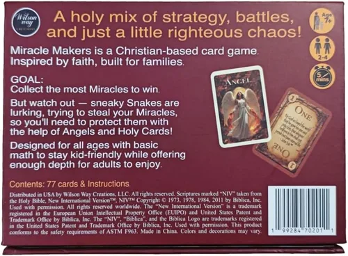 Miniatura 3 de Miracle Makers - Juego de cartas Temático cristiano, no requiere conocimiento bíblico, diversión no confesional, a partir de 7 años, 2 a 4