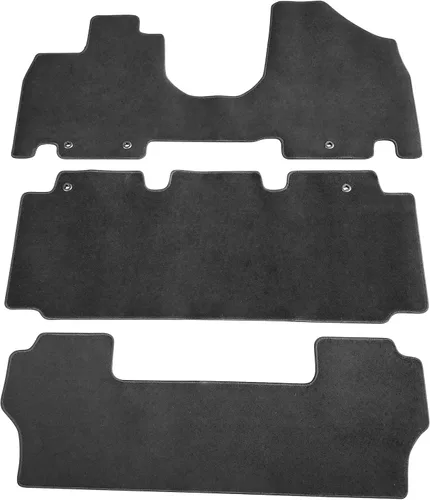 IKON MOTORSPORTS, Alfombrillas compatibles con Honda Odyssey 2011-2017, alfombra de nailon negro delantera y trasera, juego de 3 piezas, 2012 2013