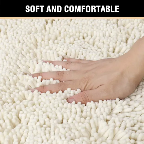 Miniatura 4 de H.VERSAILTEX - Alfombras de baño de microfibra de chenilla, alfombra de piso ultra suave, lavable, para baño, secado rápido, absorbente de agua