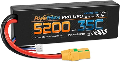 Miniatura 4 de Powerhobby 2S 7,4 V 5200 mAh 35 C batería Lipo w XT90 enchufe 2 celdas